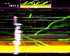 The beginning of a level, 30-second time lapse: Radar shows enemies distributed over entire game area. Little shooting neccesary.